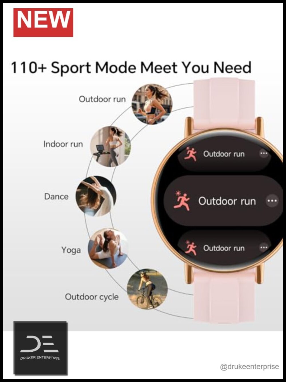 1.57" Touch Screen Smart Watch with Heart Rate/SpO2/Sleep Monitor, IP68 - Picture 2 of 4